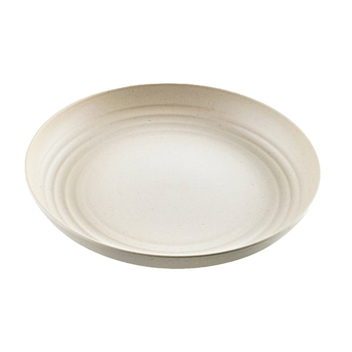 Piatto Huskly riutilizzabile in materiale composito beige  H30mm
