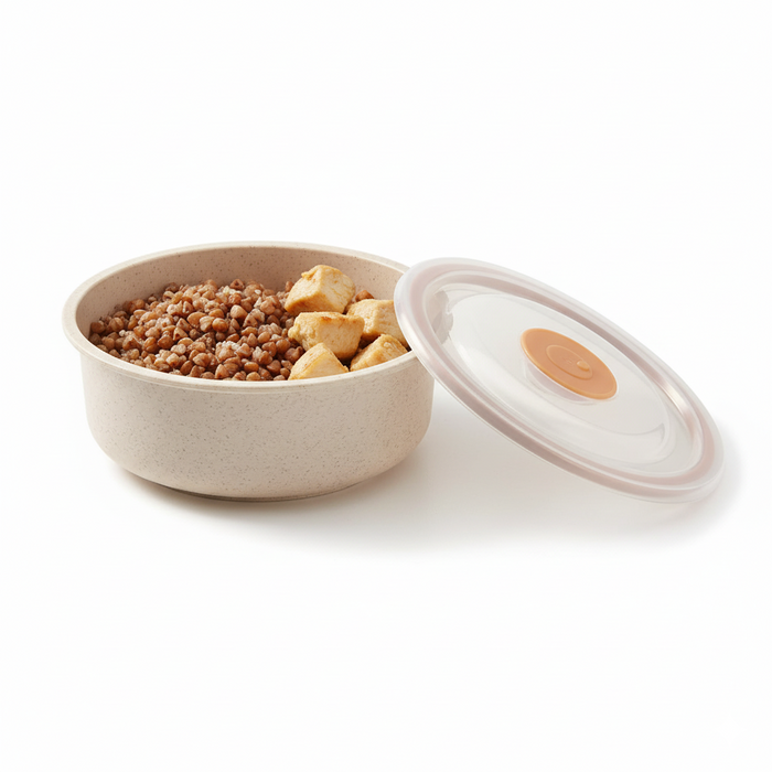 Ciotola Huskly riutilizzabile in materiale composito beige  H65mm 500ml