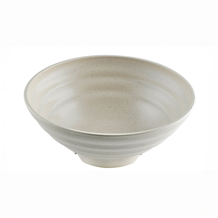 Ciotola Huskly riutilizzabile in materiale composito beige - 1000 ml - Ø 19 cm - H 7,5 cm - 12 pezzi