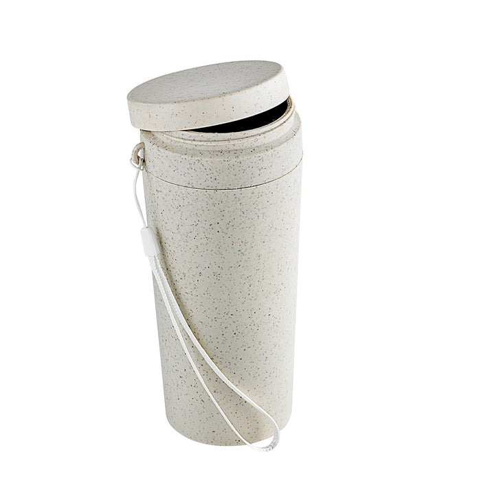 Bottiglia Huskly riutilizzabile con coperchio in materiale composito beige - 310 ml - Ø 7 cm - H 16,5 cm - 10 pezzi
