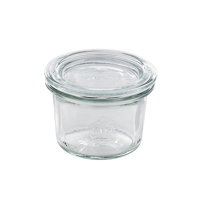 Barattolo Weck con coperchio in vetro incluso, guarnizioni e ganci venduti separatamente (GL70) - 80 ml - Ø 6 cm - H 6 cm - 12 pezzi