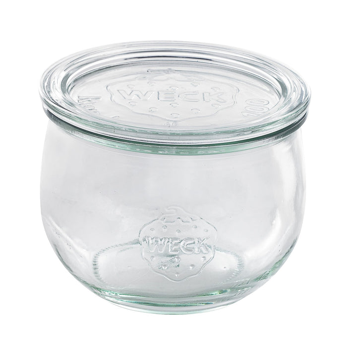 Barattolo Weck con coperchio in vetro incluso, guarnizioni e ganci venduti separatamente (GL70)  H85mm 480ml