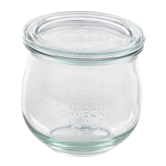 Barattolo Weck con coperchio in vetro incluso, guarnizioni e ganci venduti separatamente (GL70)  H86mm 330ml