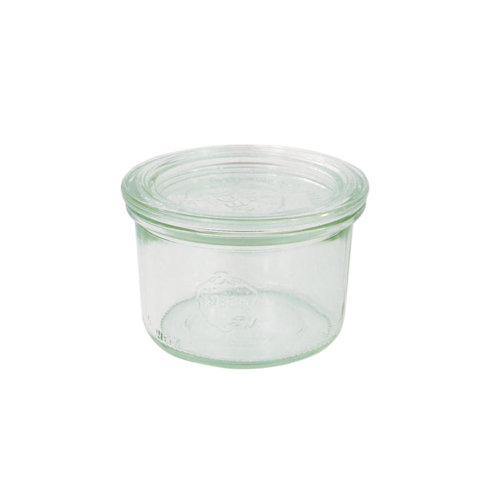Barattolo Weck in vetro + cop per vasocottura (GL70) - 200 ml - Ø 8 cm - H 6 cm - 12 pezzi
