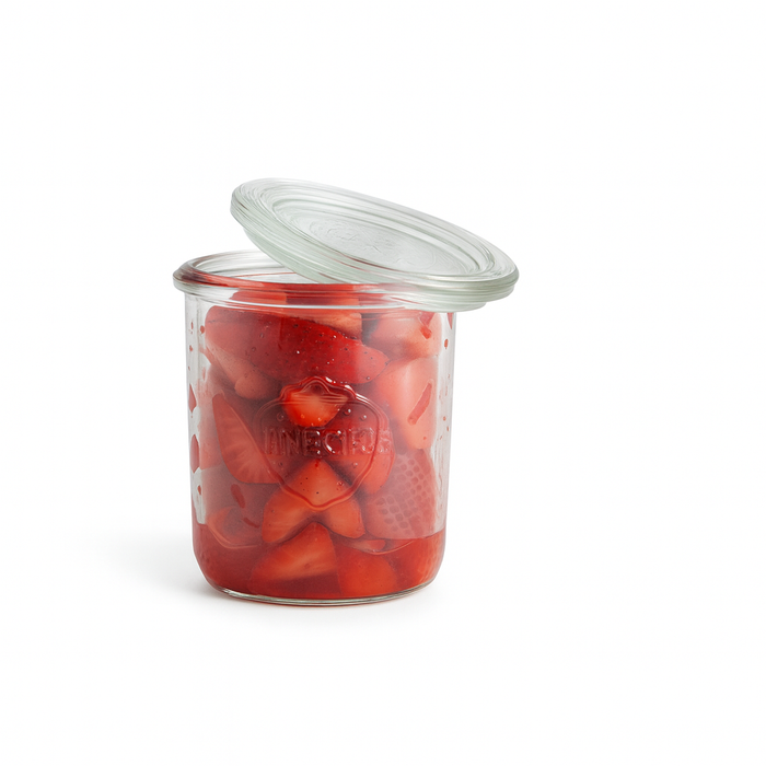 Barattolo Weck con coperchio in vetro incluso, guarnizioni e ganci venduti separatamente (GL70) - 140 ml - Ø 6 cm - H 6,9 cm - 12 pezzi