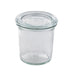 Barattolo Weck con coperchio in vetro incluso, guarnizioni e ganci venduti separatamente (GL70)  H69mm 140ml