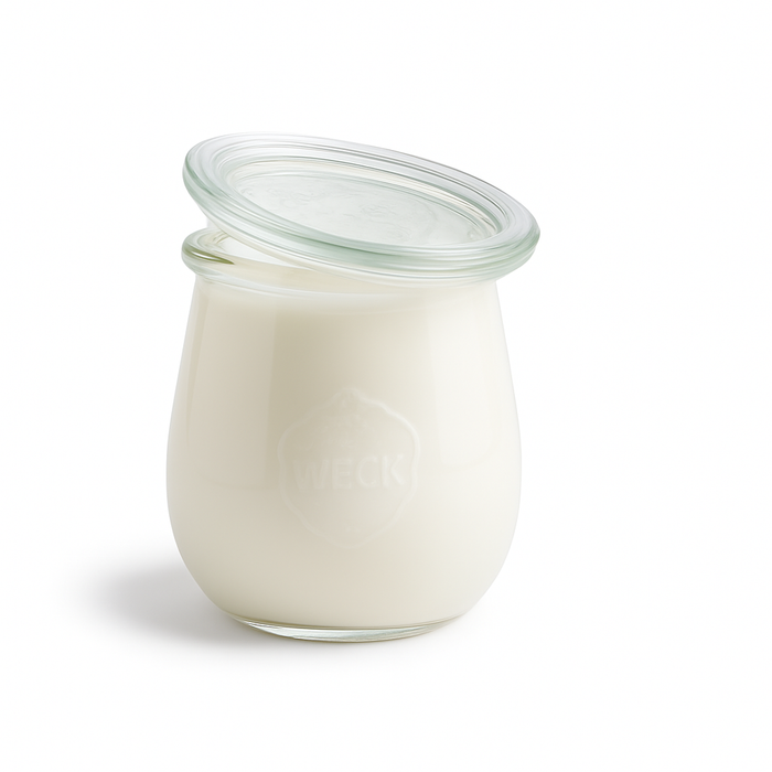 Barattolo Weck con coperchio in vetro incluso, guarnizioni e ganci venduti separatamente (GL70)  H86mm 200ml