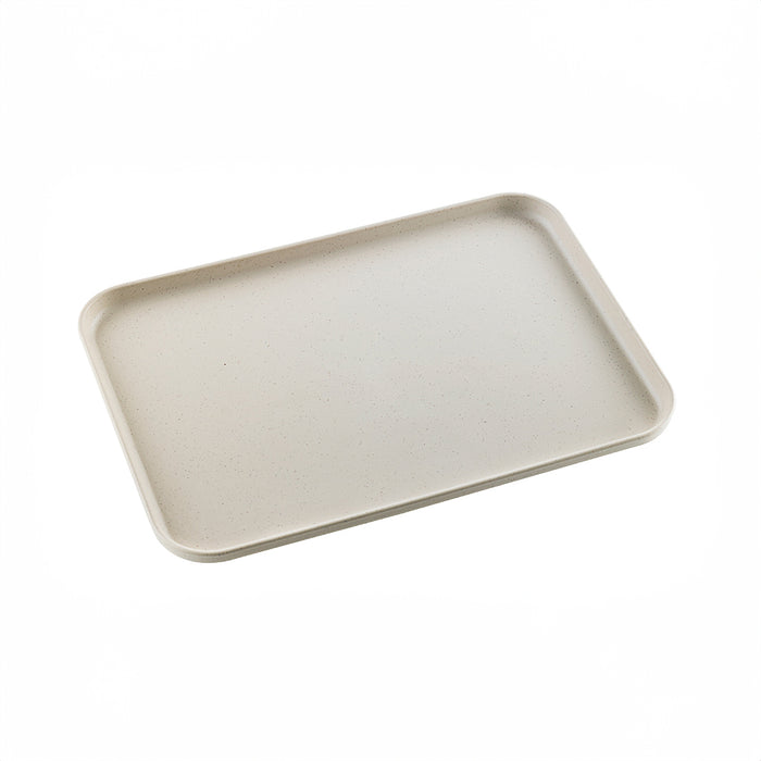 Vassoio Huskly riutilizzabile in materiale composito beige - 38 cm x 26,8 cm x 1,6 cm - 20 pezzi