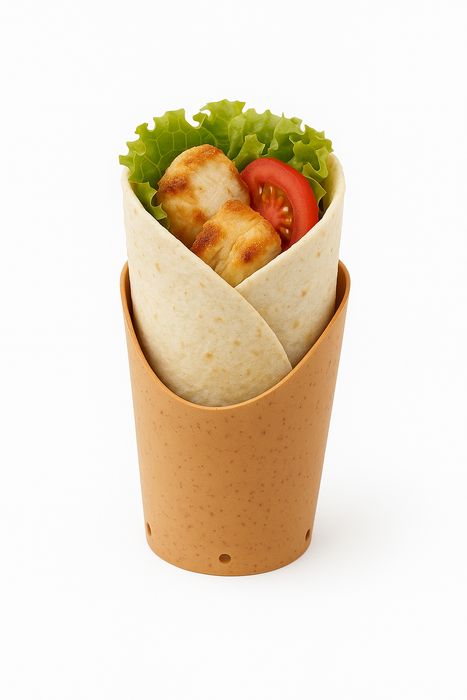Astuccio Wrap riutilizzabile color kraft - 220 ml - Ø 8 cm - H 11,8 cm - 10 pezzi