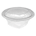 Ensaladera con tapa bisagra redonda trasnsparete PET 500ml Ø135mm A56mm - 50Uds