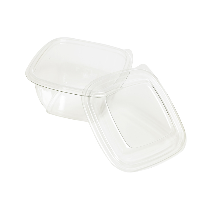 Insalatiera quadrata PET + coperchio 130x130mm H60mm 480ml