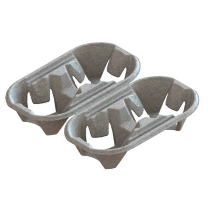Porta bicchieri in polpa per 2 bicchieri (PAP21) 200x210mm H40mm