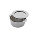 Mini cazuela redonda plateada con tapa en PS Ø69mm A34mm - 24Uds