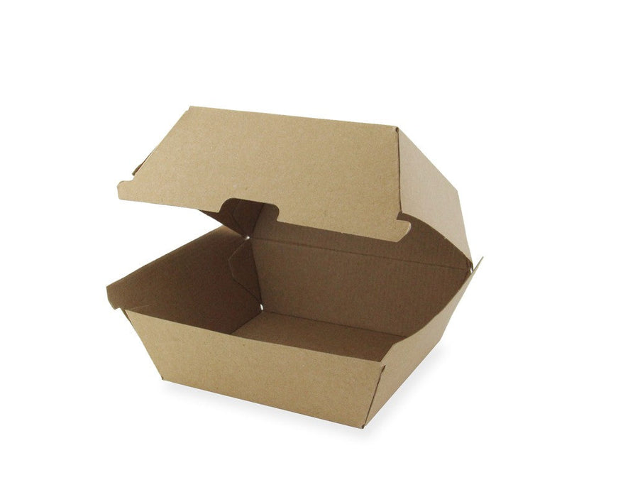 Scatola per hamburger in cartone kraft rinforzato 145x130mm H78mm