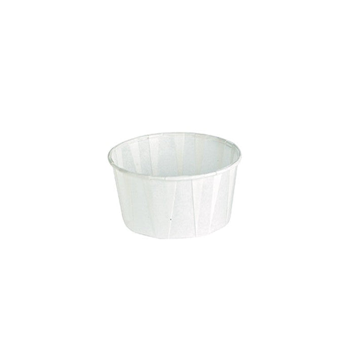 Coppetta in carta bianca plissettata anche per cottura in forno  H30mm 120ml