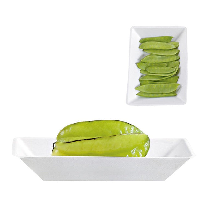 Piatto "EcoDesign" in polpa di canna da zucchero  170x130mm H28mm 450ml