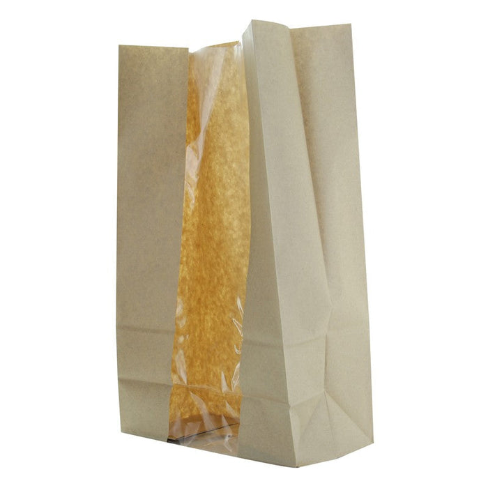 Sacchetto "SOS" in carta kraft con finestra 225x120mm H375mm