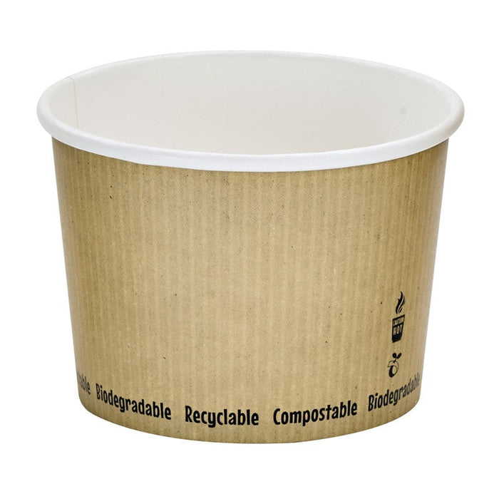 Contenitore da zuppa "Nature" biodegradabile  H80mm 450ml