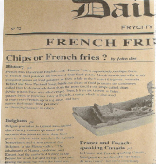 Carta kraft scuro con decorazione stampa di giornale, in scatola dispenser 380x400mm