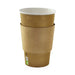 Banda autoadhesiva de cartón marrón para vasos 122x122mm A64mm - 100Uds
