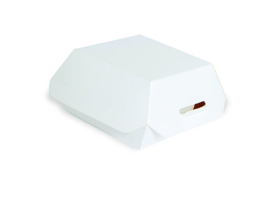 Mini caja de cartón blanco para hamburguesa 70x70mm A50mm - 50Uds
