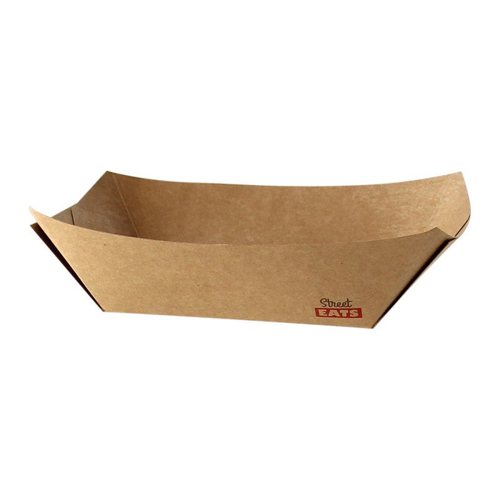 Bandeja kraft antigrasa con PE 400ml 170x125mm A35mm - 250Uds