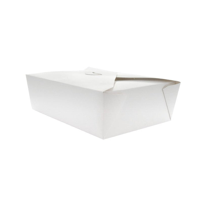 Lunchbox in cartone bianco con chiusura a incastro 217x160mm H67mm 2000ml