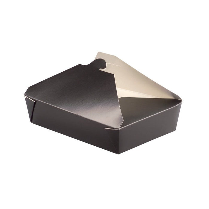 Caja de comida en cartón negra con cierre 2000ml 216x160mm A65mm - 50Uds