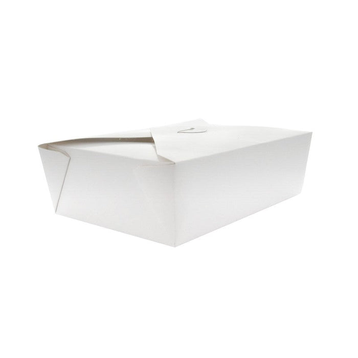 Lunchbox in cartone bianco con chiusura a incastro 217x160mm H50mm 1450ml