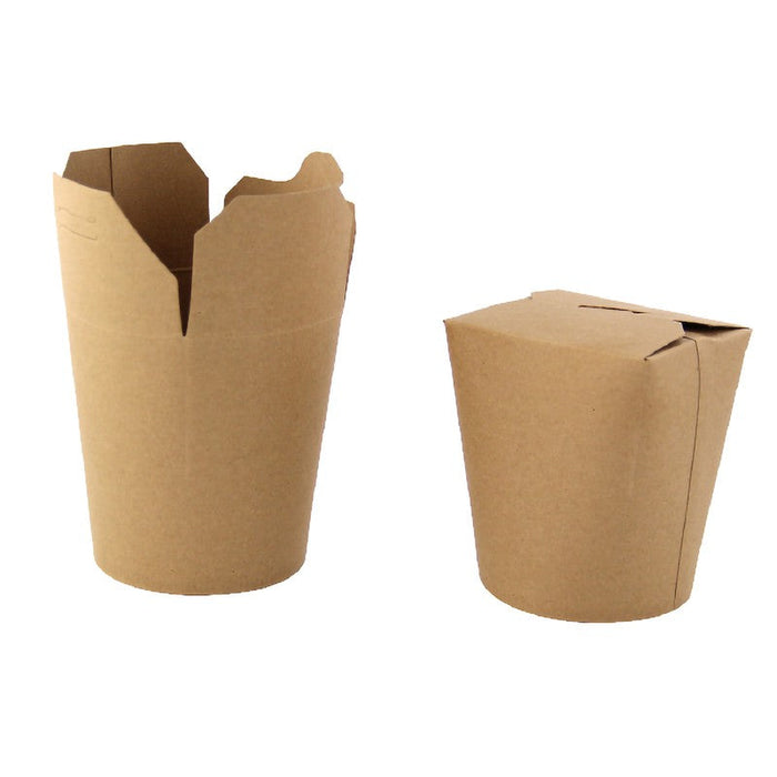 Caja redonda de cartón kraft con cierre ranura 750ml 85x98mm A95mm - 25Uds