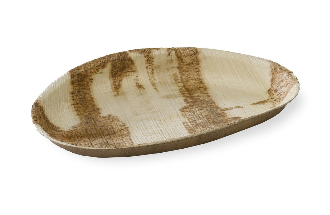 Cuenco hoja de palma con forma de huevo 400ml 270x170mm A25mm - 10Uds