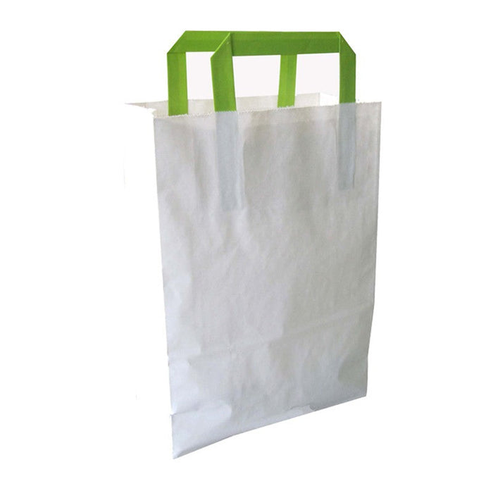 Shopper in carta bianca riciclata 200x100mm H280mm