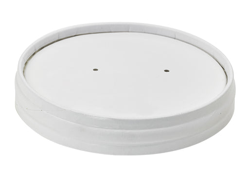 Tapa plana blanca de cartón kraft perforada para vapor Ø97mm - 50Uds