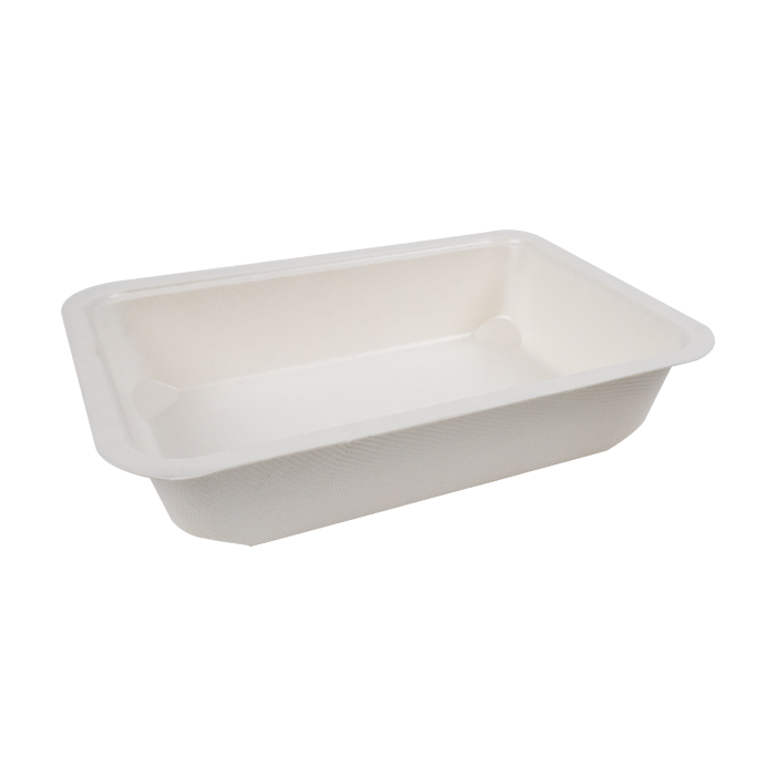 Vaschetta sigillabile in polpa di canna da zucchero 190x137mm H40mm 750ml