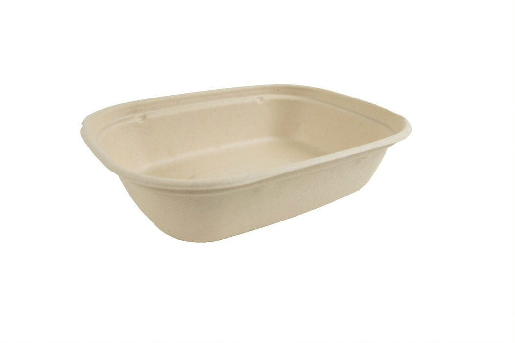 Vaschetta in polpa di canna da zucchero scura 220x170mm H27mm 850ml