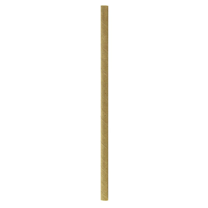 Pajita de papel kraft envuelta individualmente A197mm - 500Uds