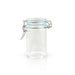 Tarros pequeños de vidrio BOKA con junta silicona azul claro 65ml A85mm - 12Uds