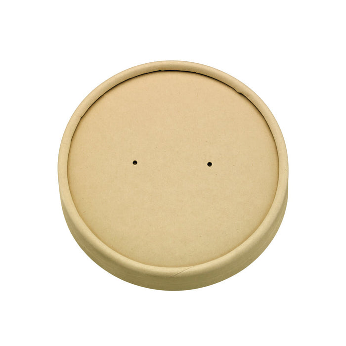Tapa plana marrón de cartón kraft perforado para vapor Ø150mm - 45Uds