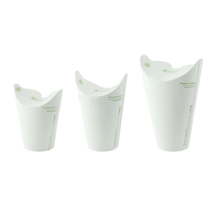 Bicchiere in cartone con coperchio pieghevole integrato (PAP1)  H126mm 500ml
