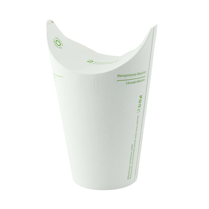 Caja de cartón blanco con cierre integrado 375ml A105mm - 25Uds