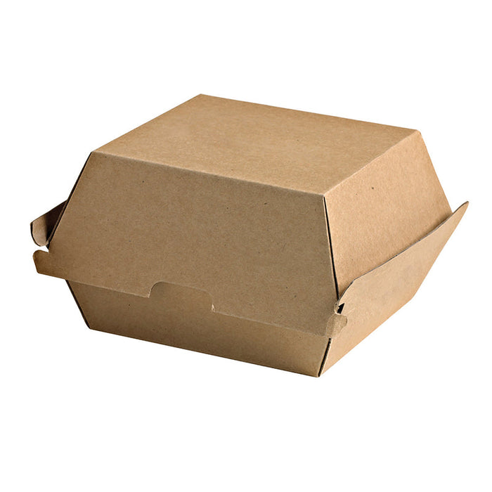 Scatola per hamburger in cartone kraft rinforzato 178x155mm H80mm