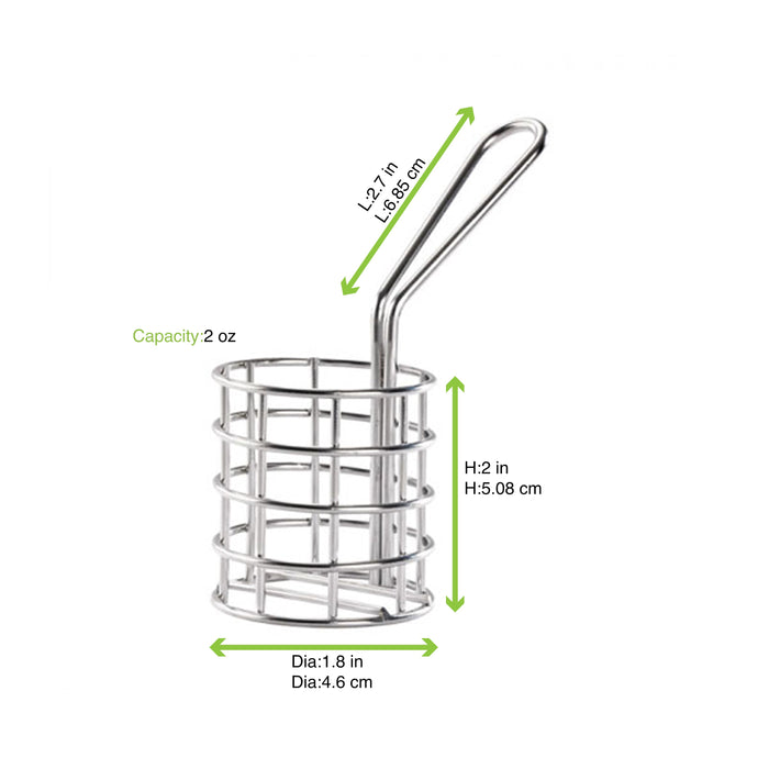 Mini cestino friggitrice in metallo  H51mm