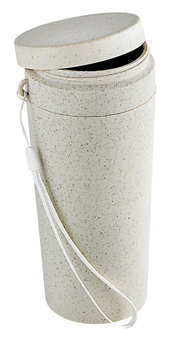 Bottiglia Huskly riutilizzabile con coperchio in materiale composito beige  H165mm 310ml