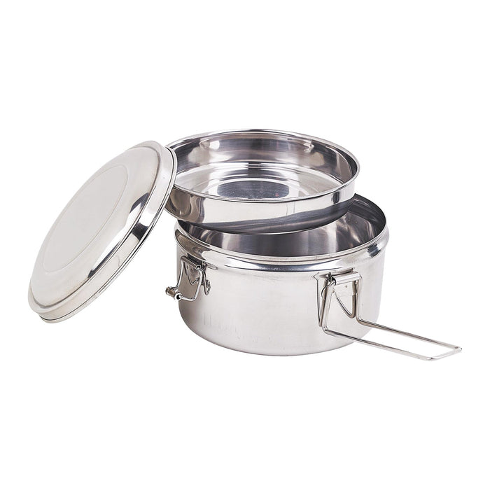 Lunch-box NoxBox tondo in acciaio inox con coperchio (FE40)  H76mm 900ml
