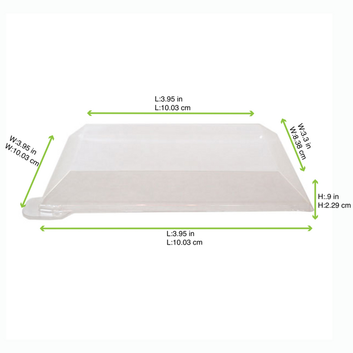 Coperchio klarity  in PET (PET1) 100x100mm H16mm