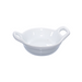 Mini plato de porcelana blanca con dos asas 85x60mm A30mm - 4Uds