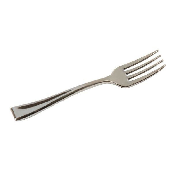 Tenedor en PS color argento 188mm - 50Uds