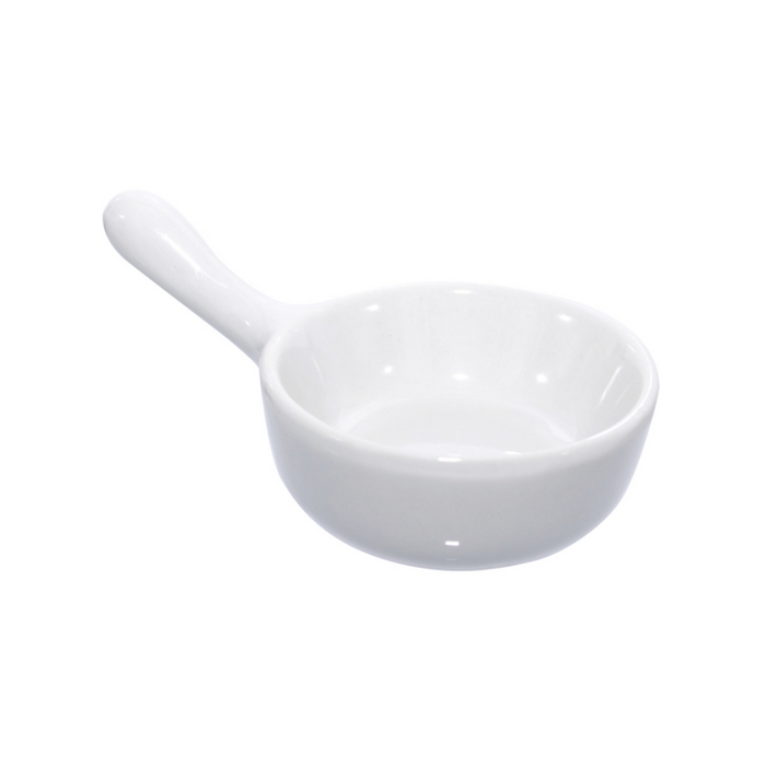 Mini sartén de porcelana blanca 100x61mm A40mm - 4Uds