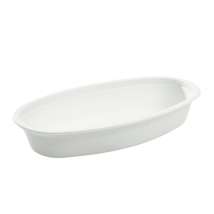 Insalatiera ovale in polpa di canna da zucchero 230x140mm H50mm 700ml