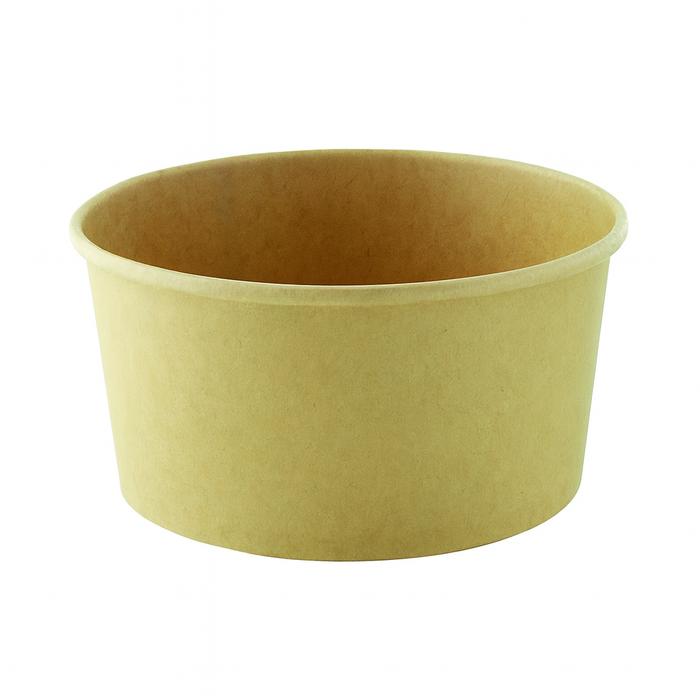 Insalatiera "Buckaty" multiuso, tonda in cartone kraft doppio PE  H51mm 880ml
